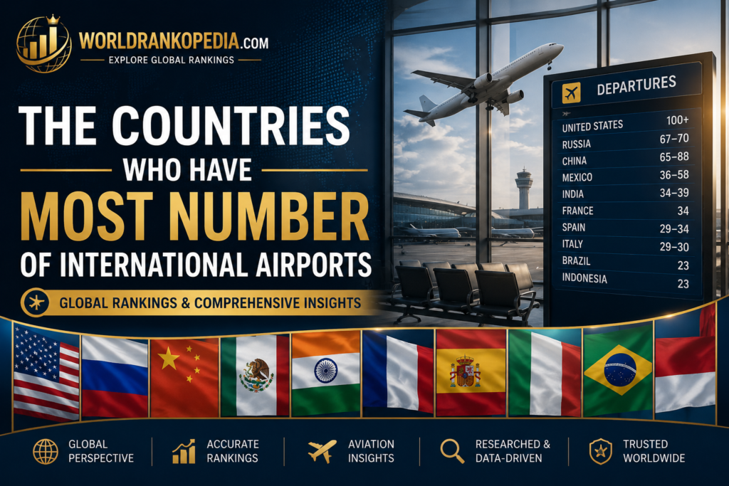 The Countries With the Most International Airports in the World Countries with most number of Airports