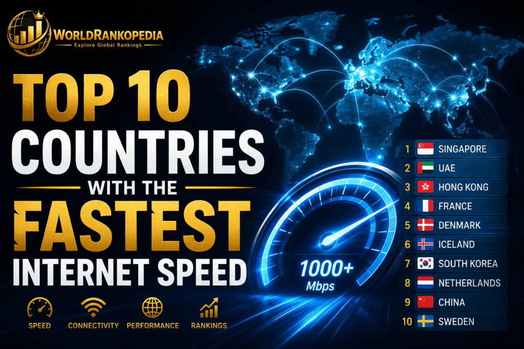 Top 10 Countries with the Fastest Internet Speed in 2026 Top 10 Contries with fastest Internet