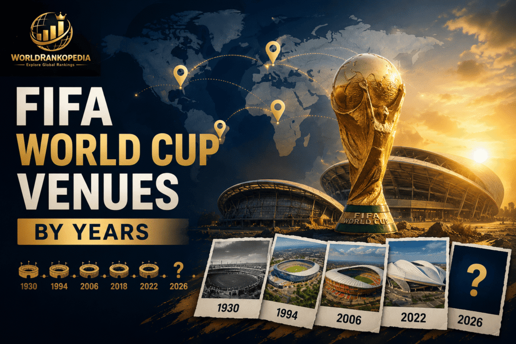FIFA World Cup Venues By Years