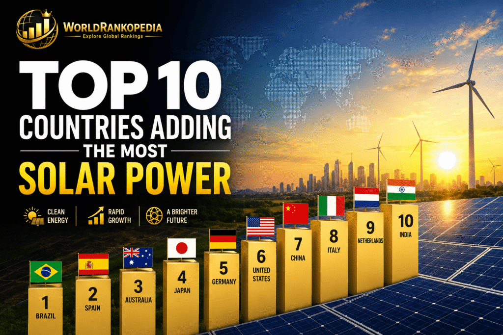 Top 10 Countries adding Solar Power