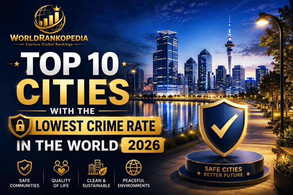 Top 10 Cities with lowest crime Rate